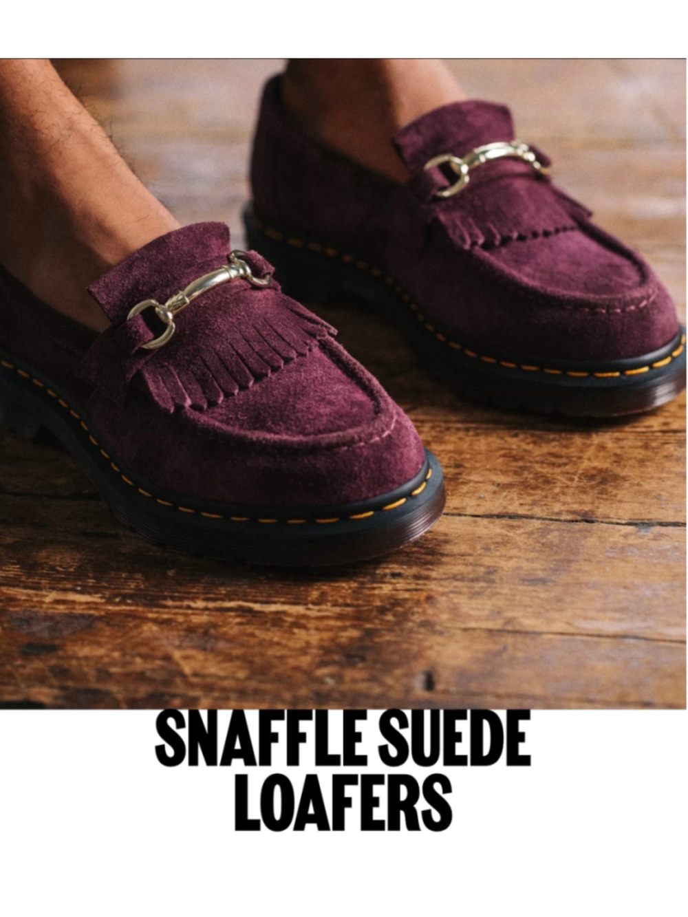 Dr. Martens Snaffle Suede Loafers in Plum 8 Men’s/9 Women’s